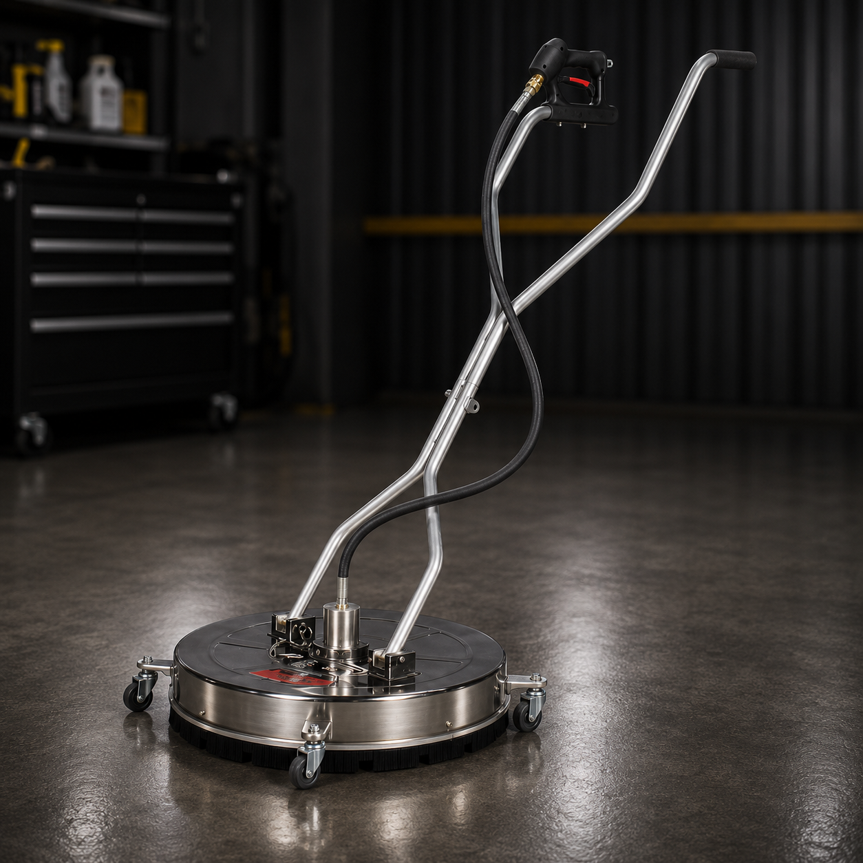 Stainless steel rotary surface cleaner