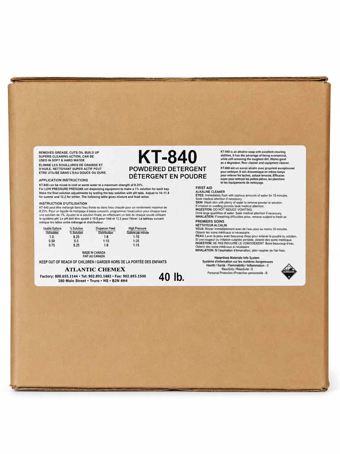 Atlantic Chemex KT-840 — product container