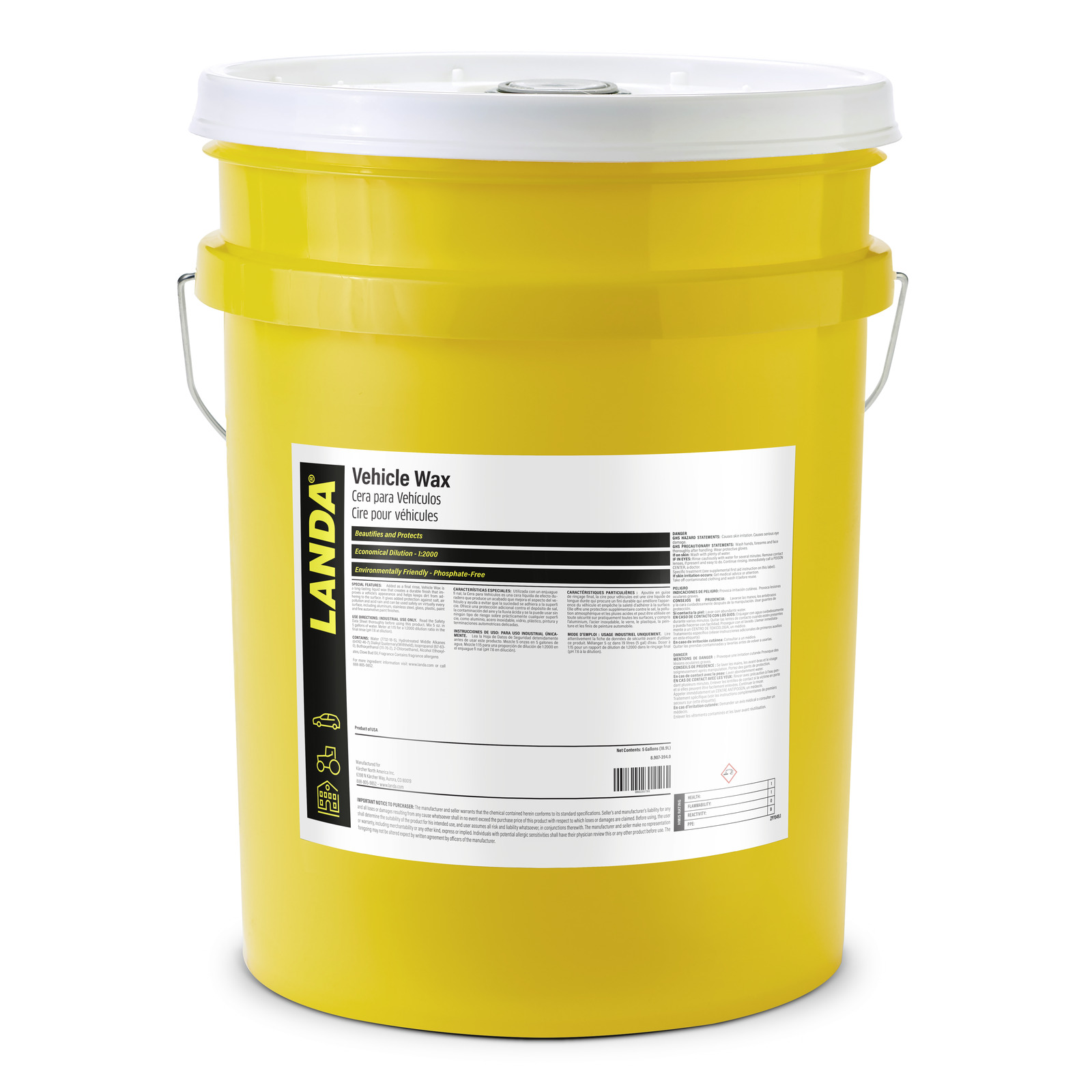 Landa Vehicle Wax — product container