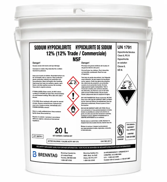 Atlantic Chemex Sodium Hypochlorite 12% — product container
