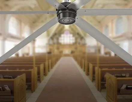 HVLS fan in a church