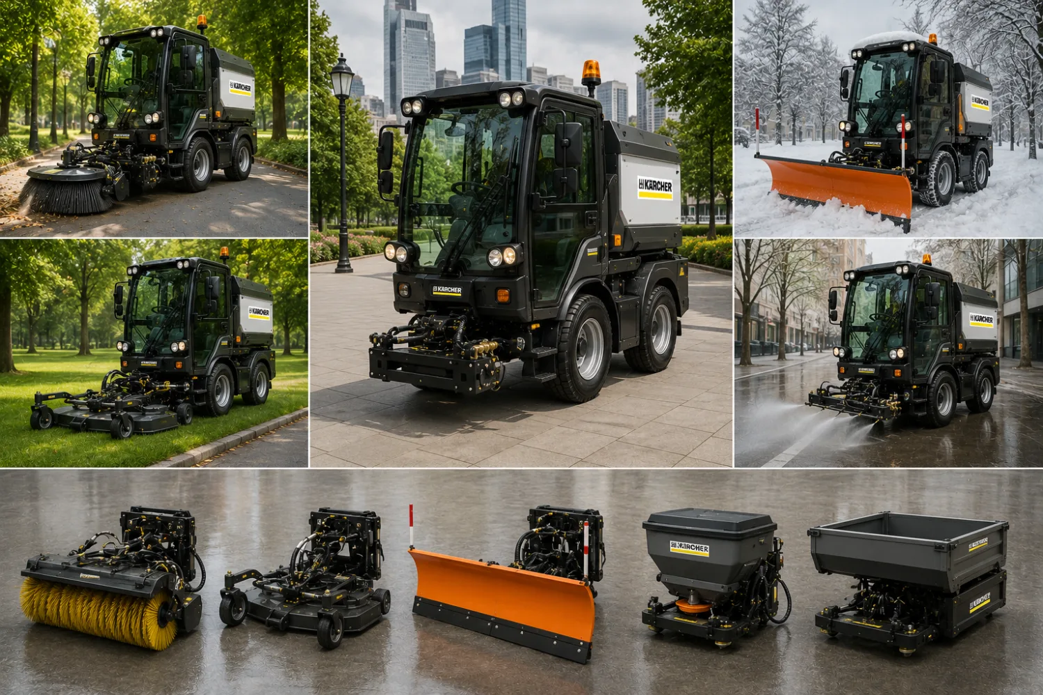 Kärcher multifunctional implement carrier with attachments