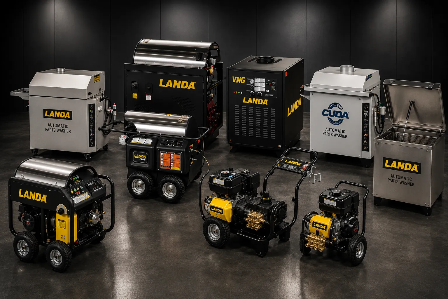 Landa pressure washers and Cuda parts washers