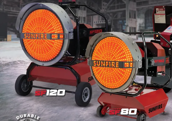 Sunfire SF120 and SF80 radiant heaters